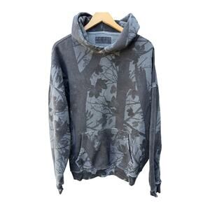 Abercrombie & Fitch Soft A&F Essentials Hoodie Mens Large Gray Camo Sweatshirt